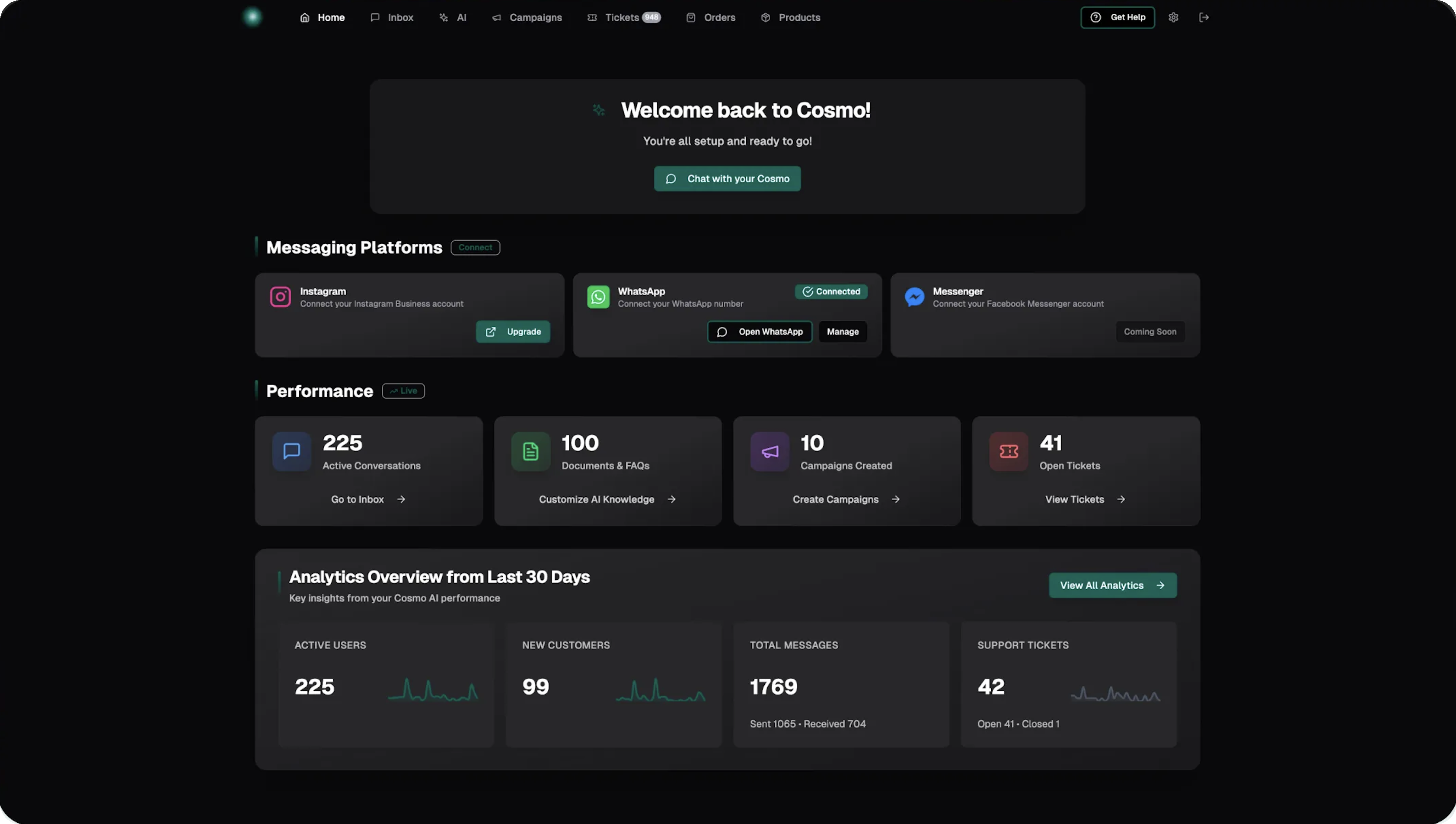 Cosmo ops dashboard